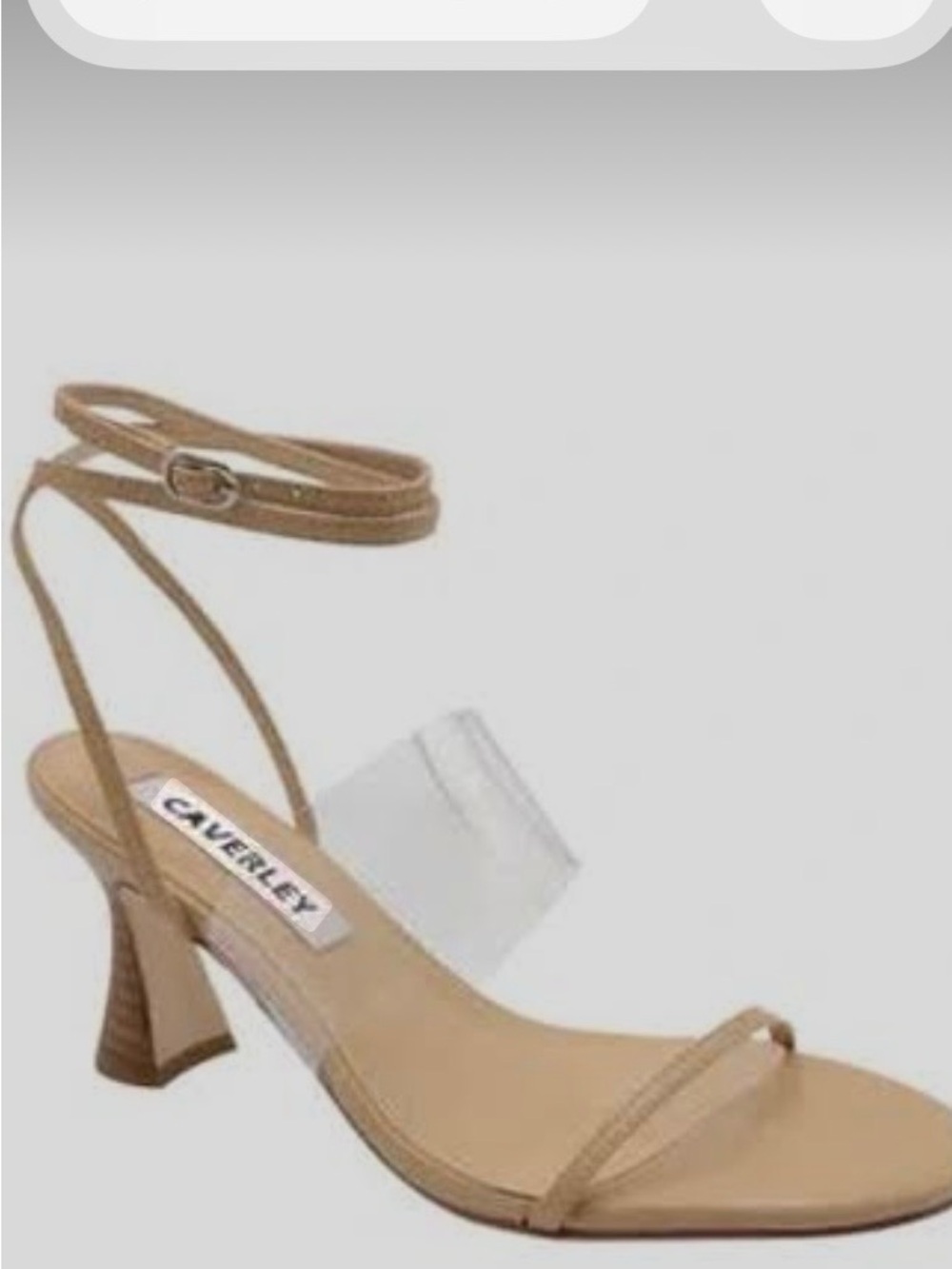 CAVERLEY  Leon Ankle Wrap Sandal in Light Tan